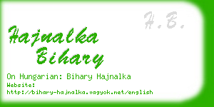 hajnalka bihary business card